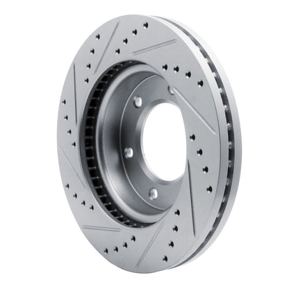 R1 Front Right Drilled & Slotted Silver Brake Rotor | Ford Ranger (19-26) / Ford Bronco (21-26) (631-54275R)