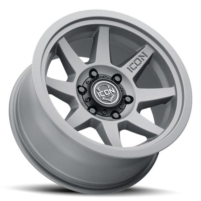 ICON Rebound 17x8.5 6x5.5 0mm Offset 4.75in BS 106.1mm Bore Charcoal Wheel | Ford Bronco (21-26) (1917858347CH)