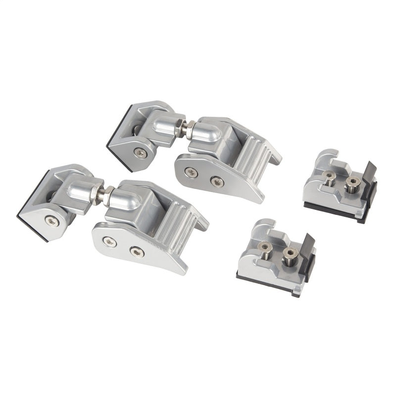 Rugged Ridge Aluminum Hood Catch Kit: Fits Jeep Wrangler / Gladiator (07-26) - Silver