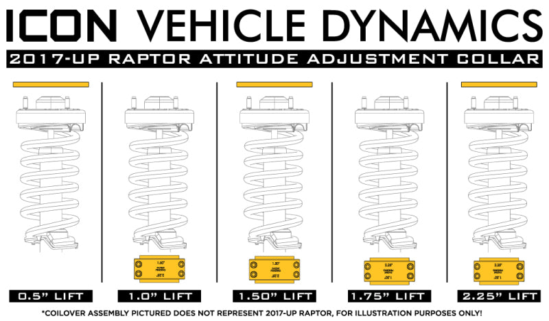 ICON Leveling Kit | Ford F-150 Raptor (17-20) / Raptor (21-23) (IVD6130B)