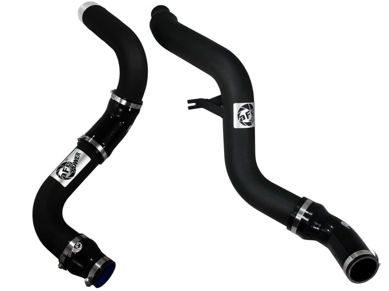 aFe BladeRunner 3in Black Aluminum Hot & Cold Intercooler Tubes: Ram 1500 3.0L EcoDiesel (11-18)