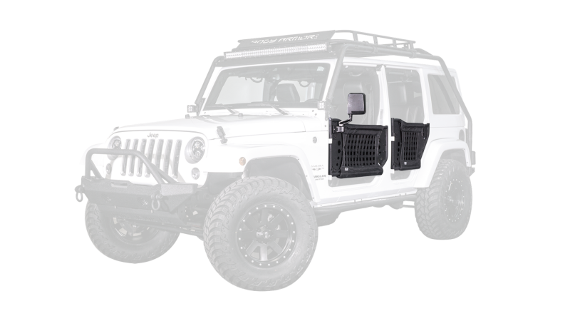 Body Armor 4x4 Trail Doors Rear Pair: Jeep Wrangler (07-17) / Wrangler JK (18)