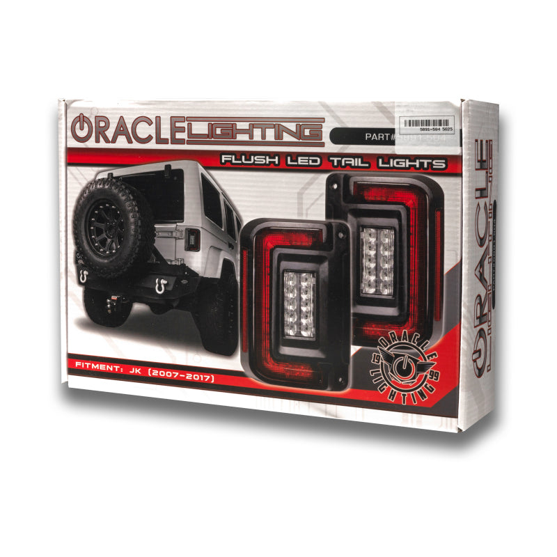 Oracle Lighting Flush Mount LED Tail Lights: Jeep Wrangler (07-18) / JK (18)