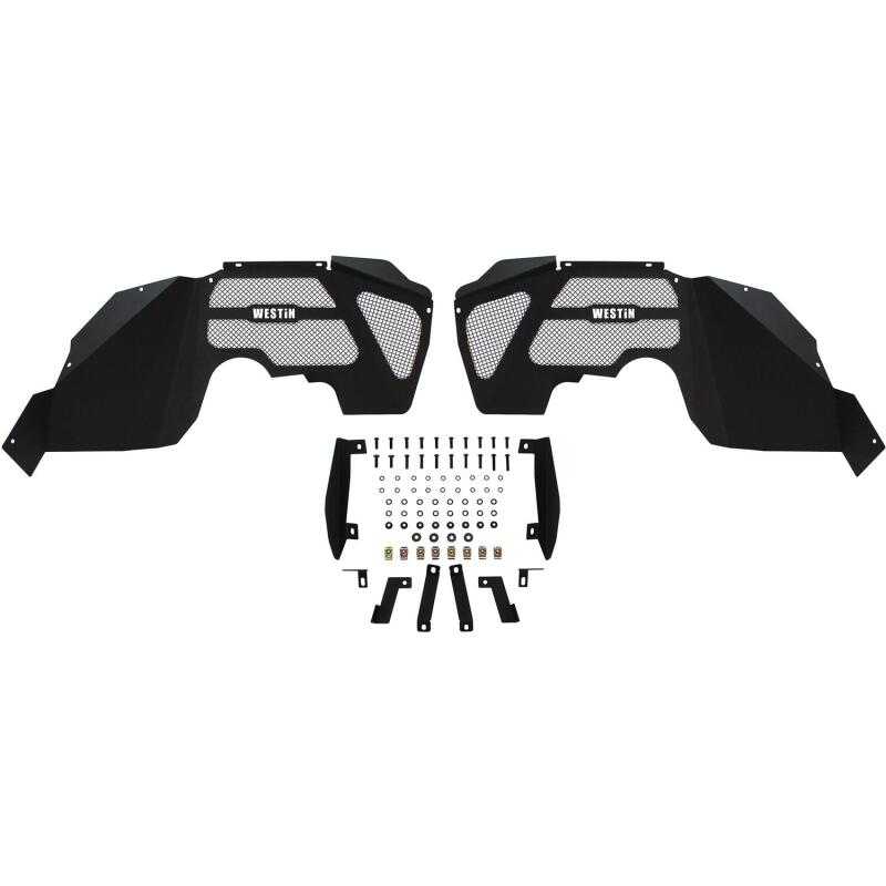 Westin Textured Black Inner Fenders (FRONT): Jeep Wrangler JK 2007-2018