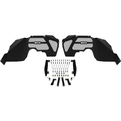 Westin Textured Black Inner Fenders (FRONT): Jeep Wrangler JK 2007-2018