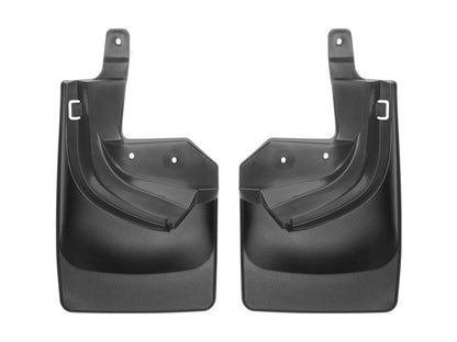 WeatherTech Rear MudFlaps (2PC, Black): Jeep Wrangler Rubicon 2018 - 2025 (w/OUT Steel Bumper)