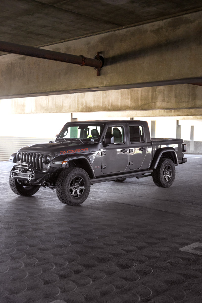 DV8 Offroad FS-1 Series Stubby Front Bumper: Jeep Gladiator / Wrangler (18-26) - Black Powder Coat