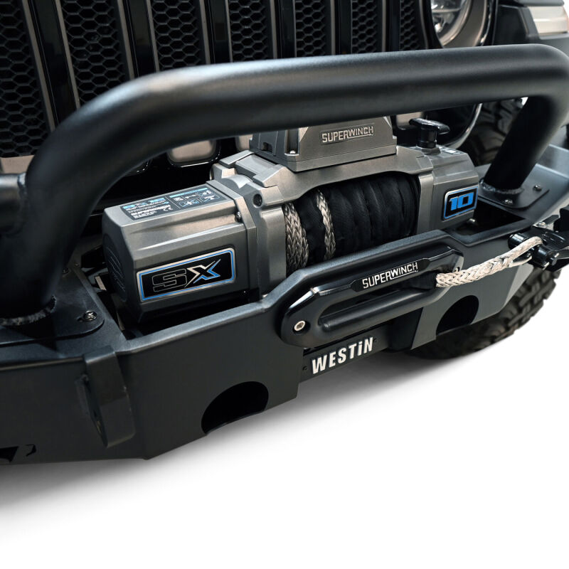 Westin Textured Black Front Bumper: Jeep Gladiator 2020-2025 / Wrangler JL 2018-2025