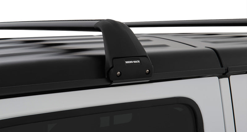 Rhino-Rack Vortex SG 2 Bar Hard Top Roof Rack - Black: Fits Jeep Wrangler / Gladiator (07-26)