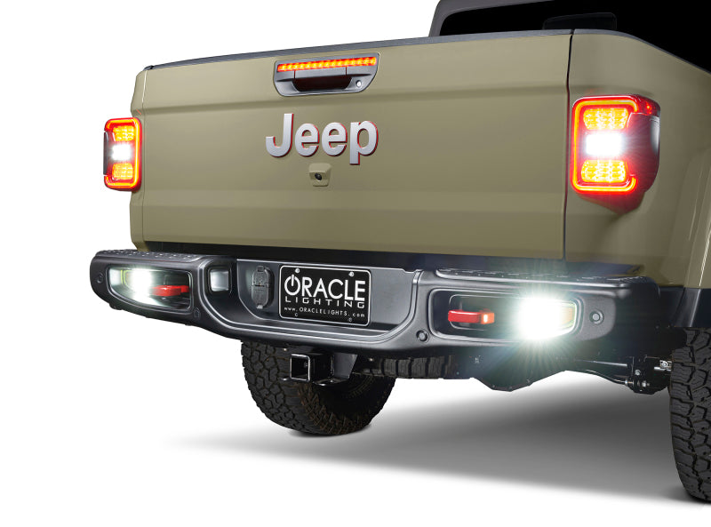 Oracle Lighting LED Reverse Lights Rear Bumper: Jeep Gladiator 2020-2024 w/ Plug and Play Harness