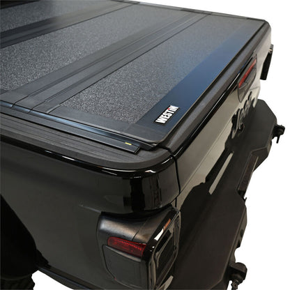 Westin Black Hard Tri-Fold Tonneau Cover: Jeep Gladiator JT 2020-2022 4WD 5ft Bed