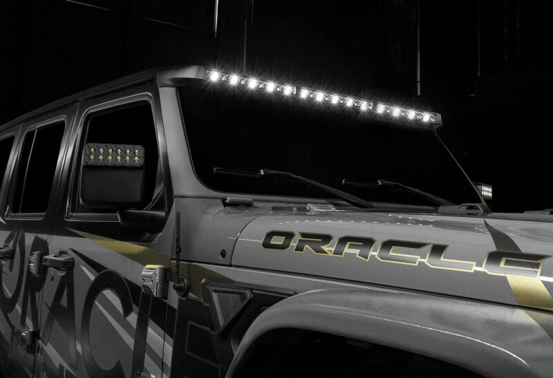 ORACLE Lighting Integrated Windshield LED Light Bar System: Jeep Wrangler / Gladiator (18-24)