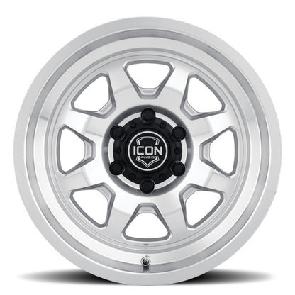 ICON 17 X 8.5 6 X 5.5 0mm Offset 4.75in BS Silver Machined | Ford Bronco (21-26) (8117858347SM)