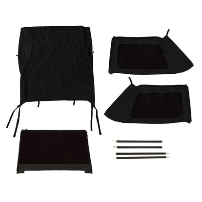 Rugged Ridge Montana Bowless Black Diamond Soft Top: Fits Most Jeep Wrangler JK Models (2007-2018)