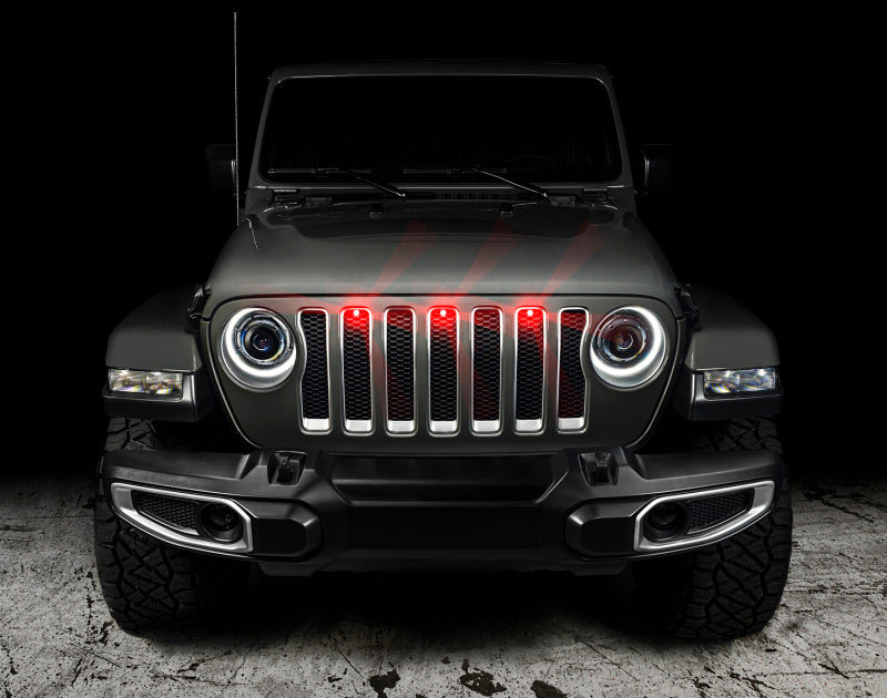 Oracle Pre-Runner Style LED Grille Kit: Jeep Gladiator 2020-2023 w/ Red