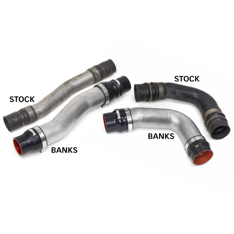 Banks Power Boost Tube Upgrade Kit 3.5" Hot & Cold Side Raw (F&R): Dodge / RAM 2500/3500 2010-2012 6.7L Cummins