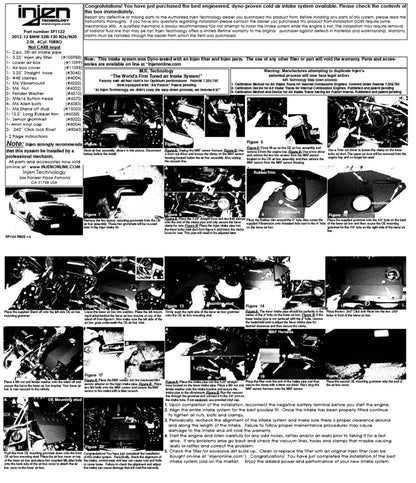 Injen Cold Air Intake | BMW 2 Series F30 / F31 / F34 / 3 Series F30 / F31 / F34 (12-16) (SP1122WB)
