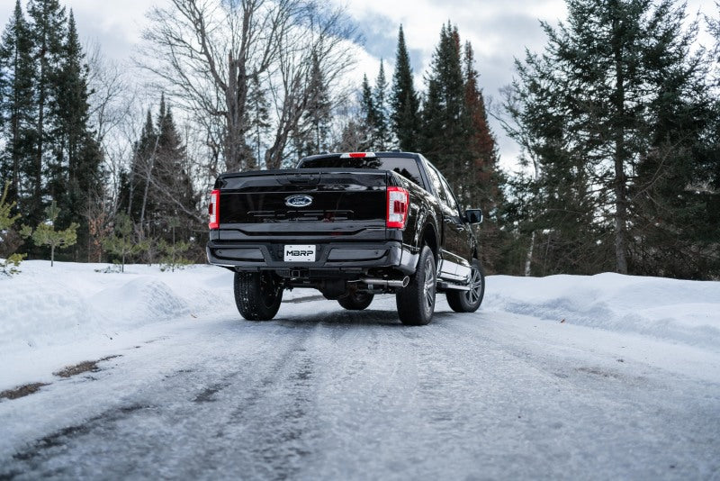 MBRP 3in Black Coated Single Side Catback Exhaust | Ford F-150 21+ (S5211BLK) (S5211BLK)