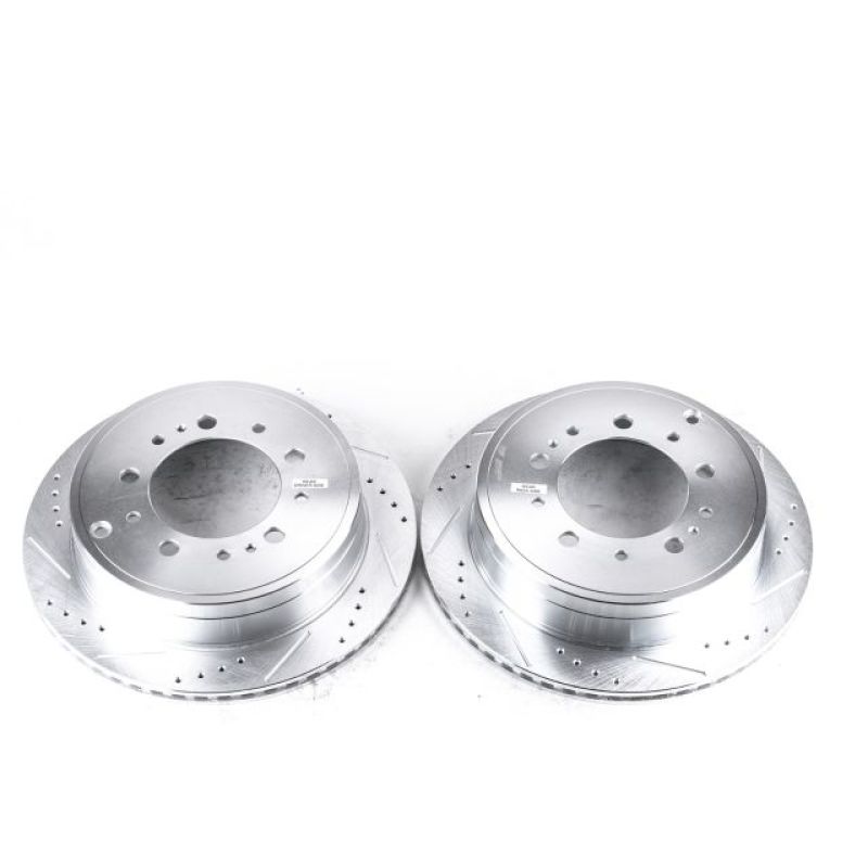 PowerStop Rear Evolution Drilled & Slotted Rotors - Pair | Toyota Land Cruiser (13-21) (JBR1355XPR)
