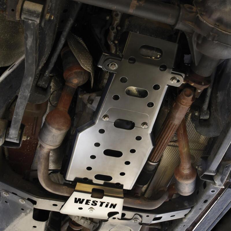 Westin Textured Black Transmission Pan Skid Plate: Jeep Wrangler 2007-2011