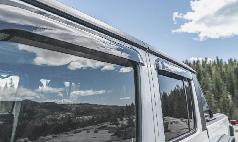 AVS Ventvisor Outside Mount Window Deflectors (4PC): Jeep Wrangler / Gladiator (18-25)