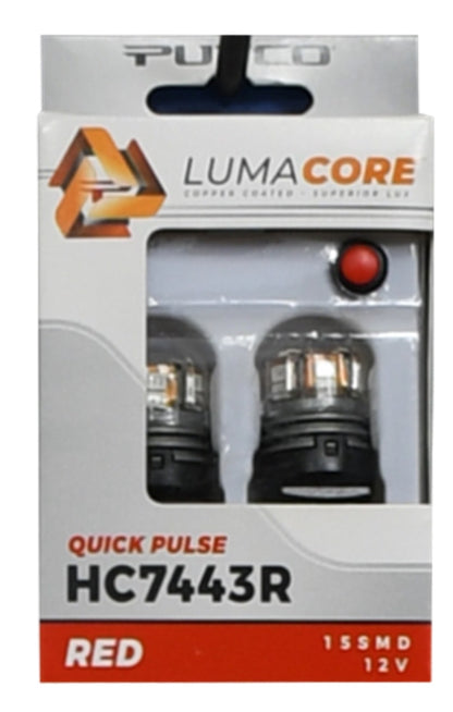 Putco LumaCore 7443 Red Pair (x3) Strobe w/ Bright Stop | Ford Ranger (19-26) (HC7443R)