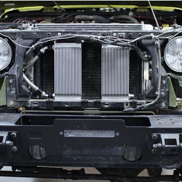 Mishimoto Transmission Cooler Kit 19-Row Bar-Plate Silver (FRONT): Jeep Wrangler JK 2007-2011 3.8L
