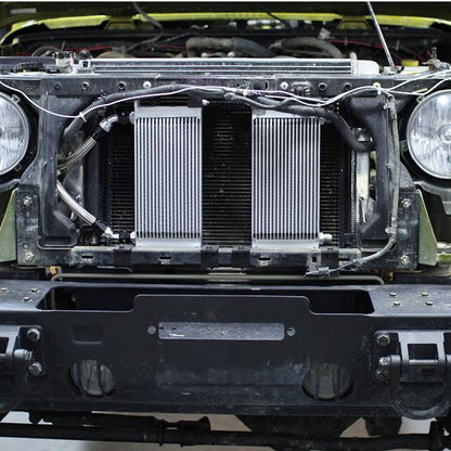 Mishimoto Transmission Cooler Kit 19-Row Bar-Plate Silver (FRONT): Jeep Wrangler JK 2007-2011 3.8L