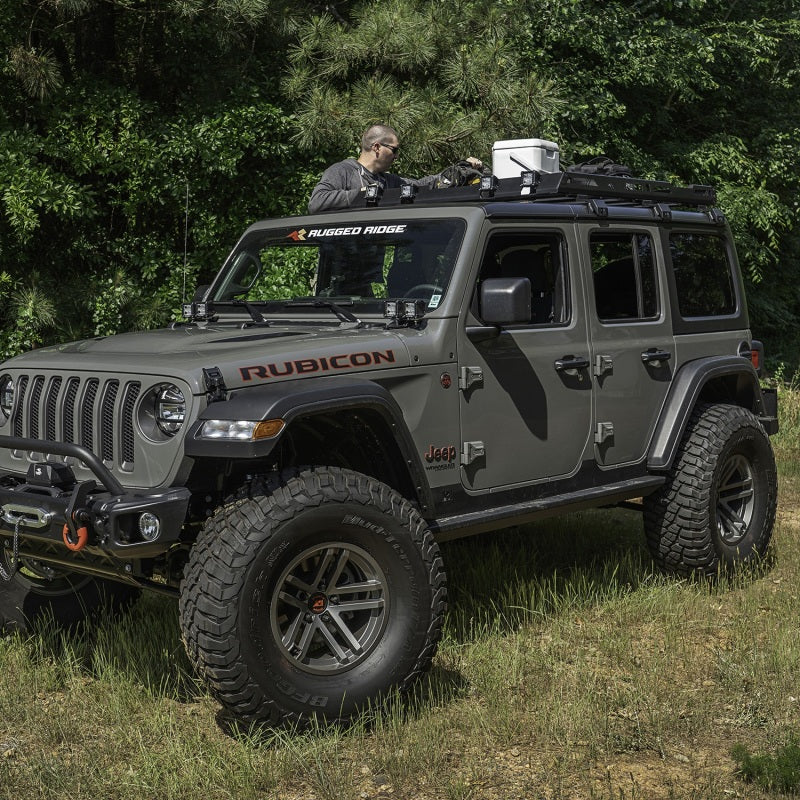 Rugged Ridge Black Front Tube Fender Flares | Jeep JL/JT (18-26) / JK (07-18) (11703.04)