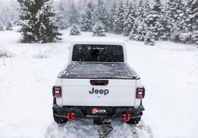 BAK Revolver X4s Hard Rolling Truck Bed Cover 5ft (REAR): Jeep Gladiator (18-26) - Matte Black