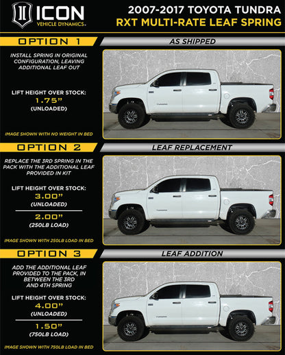 ICON 2007+ Toyota Tundra Multi Rate RXT Leaf Pack w/Add In Leaf | Toyota Tundra (07-23) (158509)