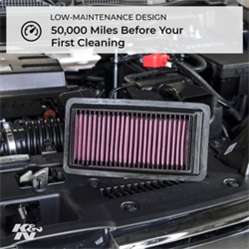 K&N 33-5098 Performance Air Filter | Chevrolet Silverado 2500HD / Silverado 3500HD / Sierra 2500HD / Sierra 3500HD (20-26) (33-5098)