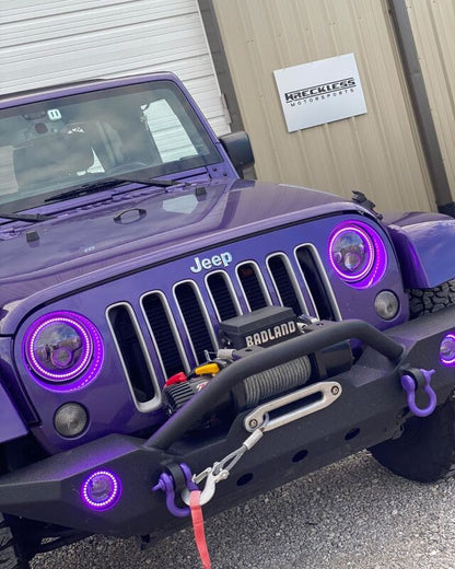 ORACLE Lighting ColorSHIFT 7in LED Headlights (FRONT): Jeep Wrangler (07-18) - Black