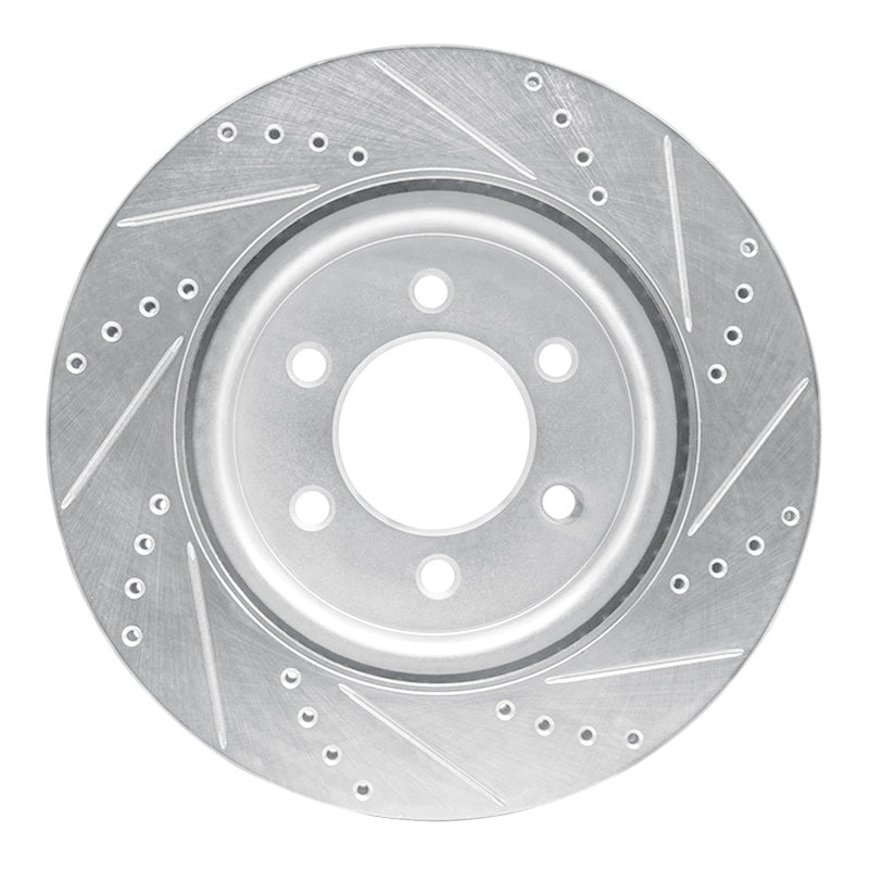 R1 21-25 Ford F-150 4WD Front Left Drilled & Slotted Silver Brake Rotor | Ford F-150 (21-25) (631-54287L)