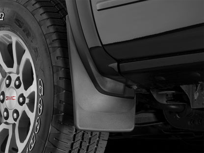 WeatherTech 14+ GMC Sierra/Sierra Denali No Drill Mudflaps | GMC Sierra 1500 (19-26) / Sierra 2500HD/3500HD (20-26) (110036)