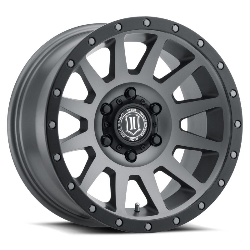 ICON Compression 17x8.5 6x5.5 0mm Offset 4.75in BS Titanium Wheel | Ford Bronco (21-26) (2017858347TT)