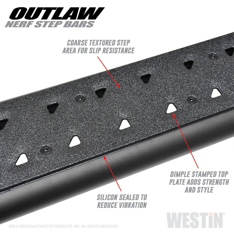 Westin Outlaw Nerf Step Bars (SIDE): Dodge Ram 1500 / 2500 / 3500 (09-23) / Ram 1500 Classic (19-23)