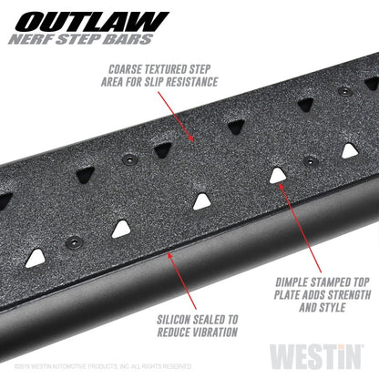 Westin Outlaw Nerf Step Bars (SIDE): Dodge Ram 1500 / 2500 / 3500 (09-23) / Ram 1500 Classic (19-23)