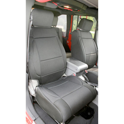 Rugged Ridge Neoprene Front Seat Covers: Fits Most Jeep Wrangler Models (2007-2018) - Black