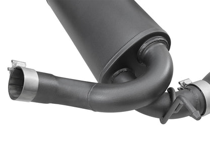 aFe Rebel Series 2.5" Axle-Back Exhaust System Black Tips (REAR): Jeep Wrangler JK 2007-2018 3.8/3.6L