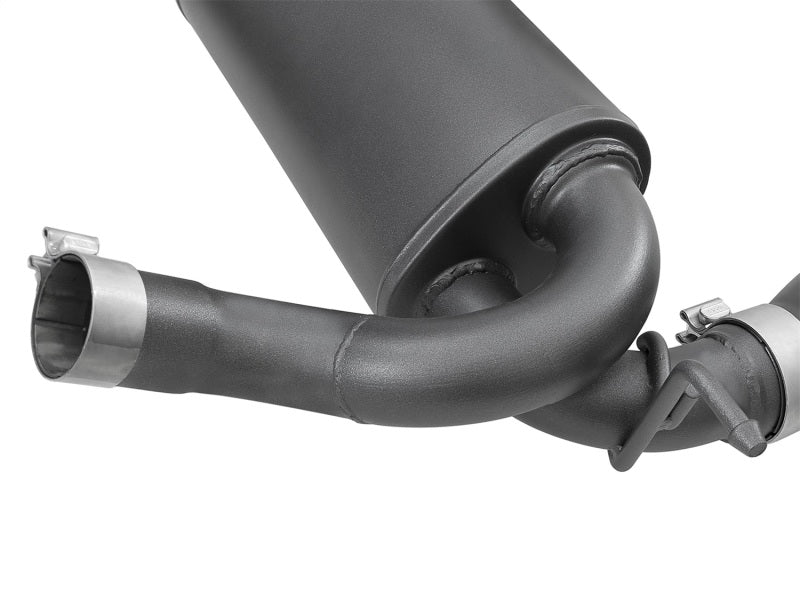 aFe Rebel Series 2.5" Axle-Back Exhaust System Black Tips (REAR): Jeep Wrangler JK 2007-2018 3.8/3.6L