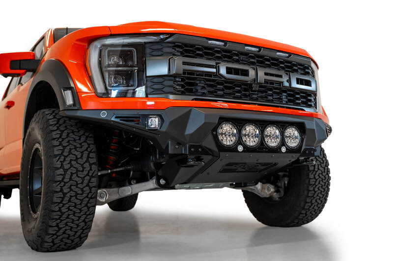 Addictive Desert Designs 2021+ Ford Raptor Bomber Front Bumper w/ 4 Rigid 360 6in Light Mounts | Ford F-150 Raptor (21-23) (F210014110103)