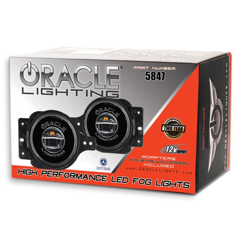 ORACLE Lighting Hi-Perf 20W LED Halo Fog Lights ColorSHIFT (F&R): 18-26 Jeep Wrangler JL / 20-24 Gladiator JT Sport w/ Sport & Sport S