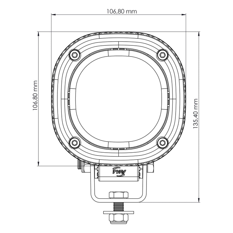 1010 4600 eLumen with fog lens, cover, and pigtail harness LED offroad accessory | Iron Ridge Offroad