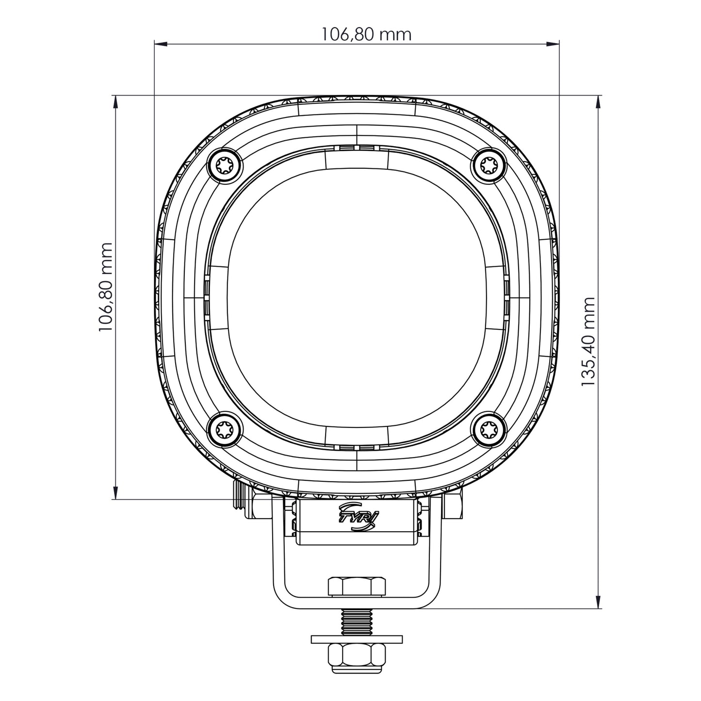 1010 4000 eLumen, Spot, 12V, w/Lens Cover