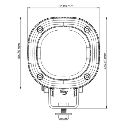 1010 4600 eLumen with fog lens, cover, and pigtail harness