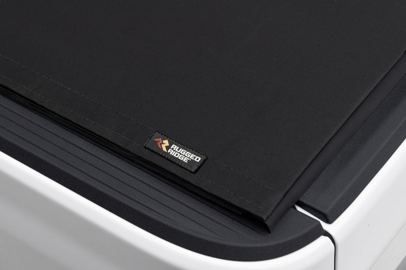 Rugged Ridge Armis Soft Rolling Bed Cover: Jeep Gladiator (18-26) - Matte Black Fabric