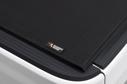 Rugged Ridge Armis Soft Rolling Bed Cover: Jeep Gladiator (18-26) - Matte Black Fabric