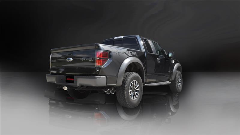 Corsa 2010-2014 Ford F-150 Raptor 6.2L V8 133in Wheelbase Polished Xtreme Cat-Back Exhaust | Ford F-150 Raptor (10-14) (14759)