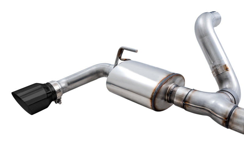 AWE Tread Edition Axleback Dual Exhaust Diamond Black Tips (REAR): Jeep Wrangler JL 2018-2024 2.0/3.6L